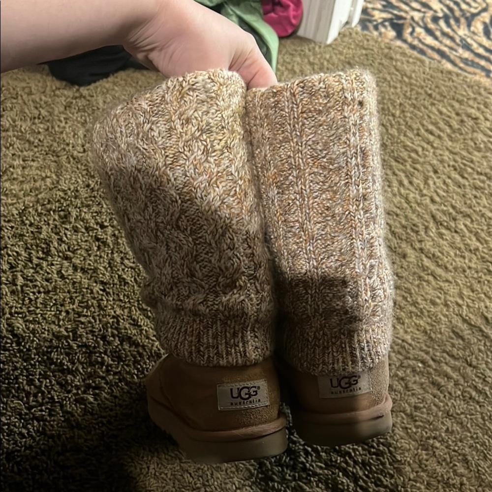 UGG Knit Boots in Beige